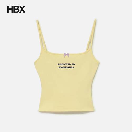 MARKGONG Yellow Print Strap Tank Top 背心女HBX