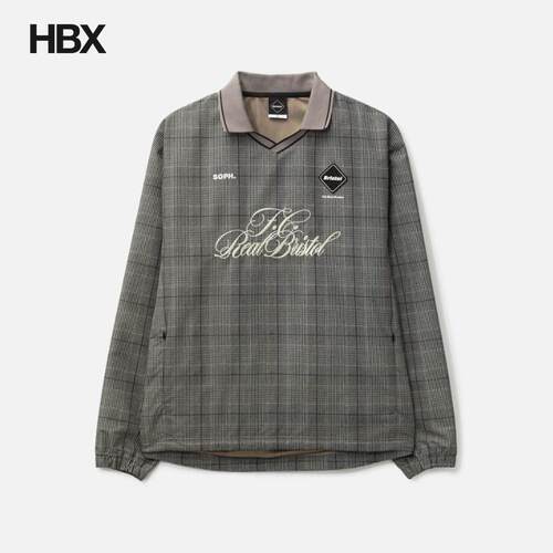 F.C. Real Bristol Plaid Practice Collar Piste Polo衫男HBX