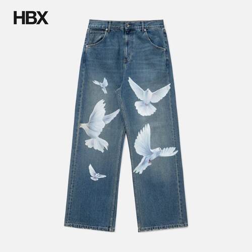 3.Paradis Freedom Doves Straight Fit Denim Jeans 牛仔裤男HBX