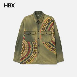 KHOKI Tie-Dye Military Shirt 衬衫男HBX