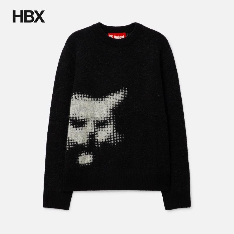 BOBCAT JAQUARD CREWNECK PULLOVER 针织衫男HBX