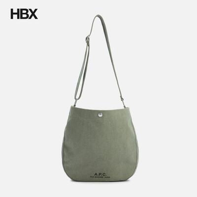 A.P.C. Journal Satchel 加厚帆布大容量字母APC斜挎包 HBX