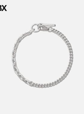 MIDNIGHTFACTORY Curb Chain with Cable Silver Chain 手环 HBX