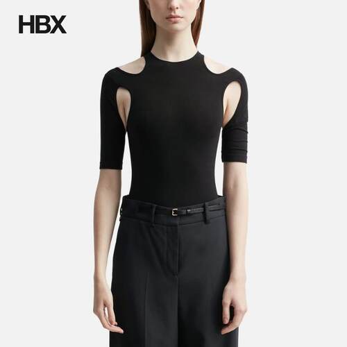 Andreadamo Cut-Out Detail Sculpted Body Top 连体衣女HBX