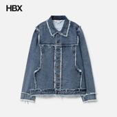 Kapoor 牛仔外套 Distressed Edge Dhruv Jacket Raw Denim HBX