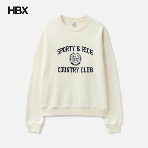 Sporty & Rich Varsity Crest Crewneck 无帽卫衣女HBX