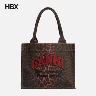 Tote Print Canvas 包袋女HBX Bag Red Ganni Leopard