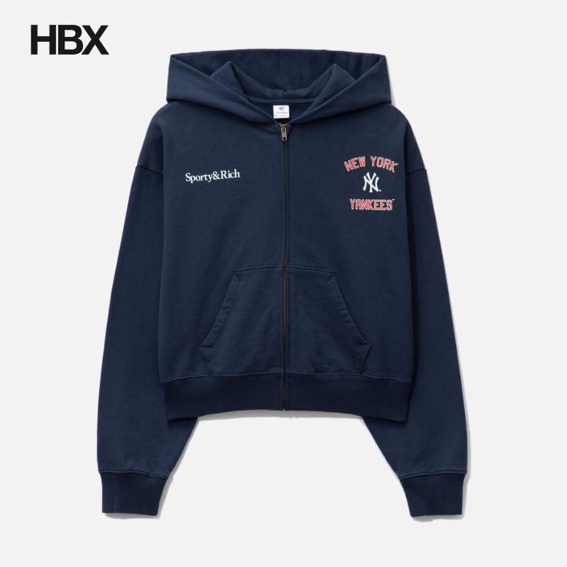 Sporty & Rich Home Run Cropped Zipped Hoodie 帽衫外套HBX