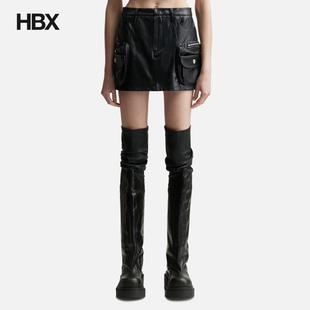 Skirt Lesugiatelier Utility Leather 半身裙女HBX Faux