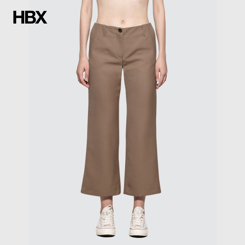 Aalto Slightly Flared Cropped Trousers长裤休闲裤女HBX
