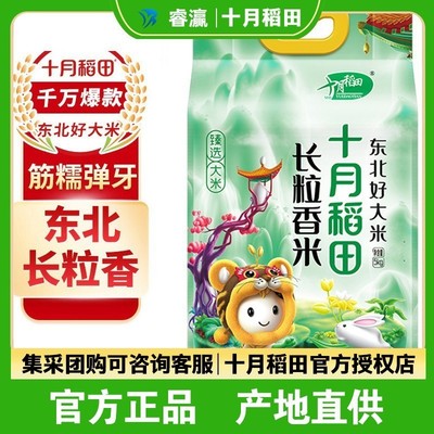 2025新米十月稻田长粒香大米5kg东北大米黑龙江长粒粳米农家睿灜