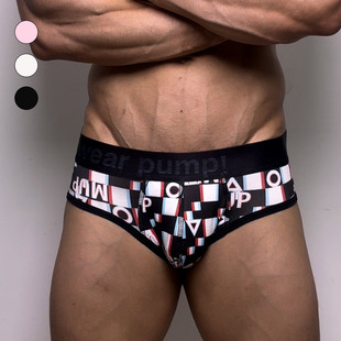 【杨教练实拍】夏日新品潮男三角裤低腰运动风格修身格子内裤代发