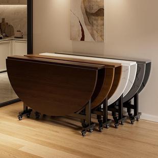 New folding dining table household round dining table movable folding table 12 new folding dining