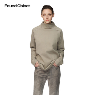 Found Object 结构2D长袖针织罩衫 Strukturiert Mock Neck Top