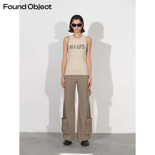 Found Object 凉感纱线多口袋微喇工装裤 Schritt Cargo Pants