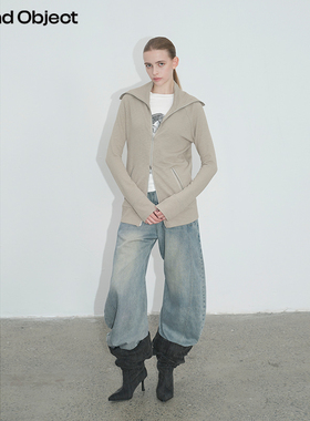 Found Object 设计感肌理双向拉链半高领针织外套Luft Zip Jacket