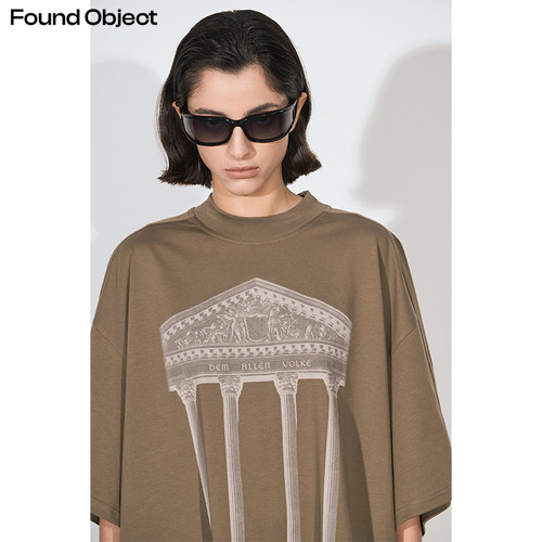 Found Object Oversize 原创廊形建筑印花短袖 Giebel T-shirt