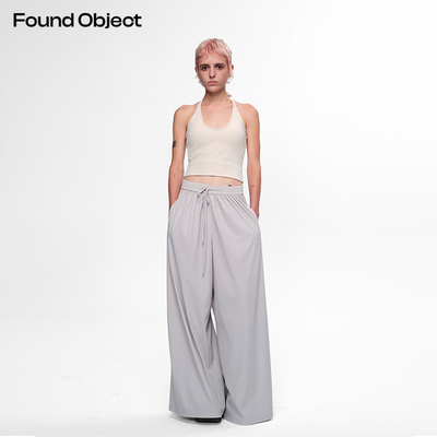 FoundObject垂感高腰长裤女