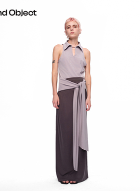 Found Object 原创设计感天丝棉交叠系带针织半身长裙 Band Skirt