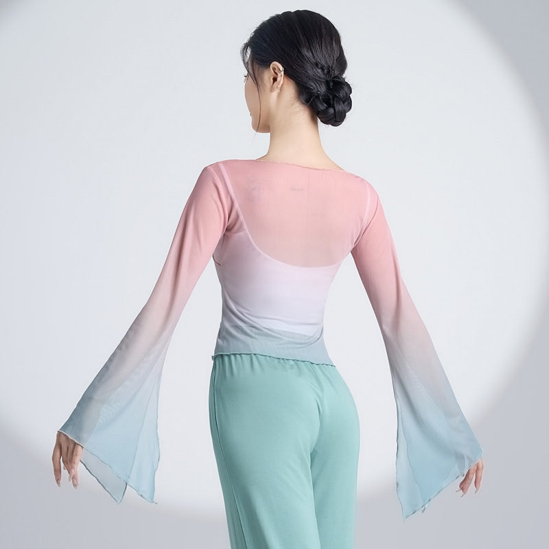 日本无印MUJIE尚迈古典舞练功服身韵服纱衣中国舞舞蹈服女飘逸上