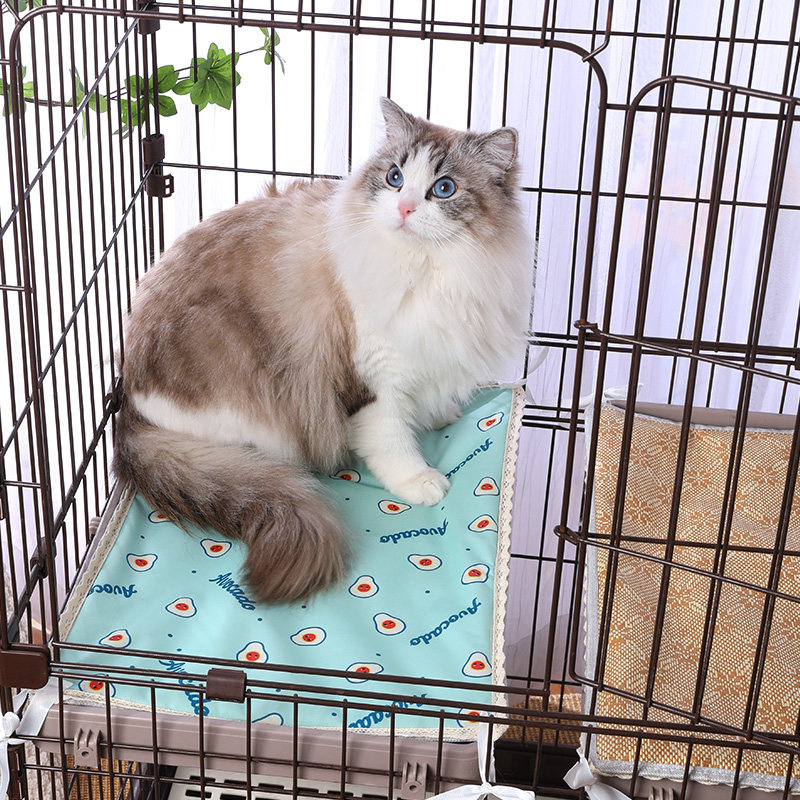 夏季冰丝凉席宠物猫笼垫子猫笼平台垫可捆绑夏天降温猫凉垫猫咪垫