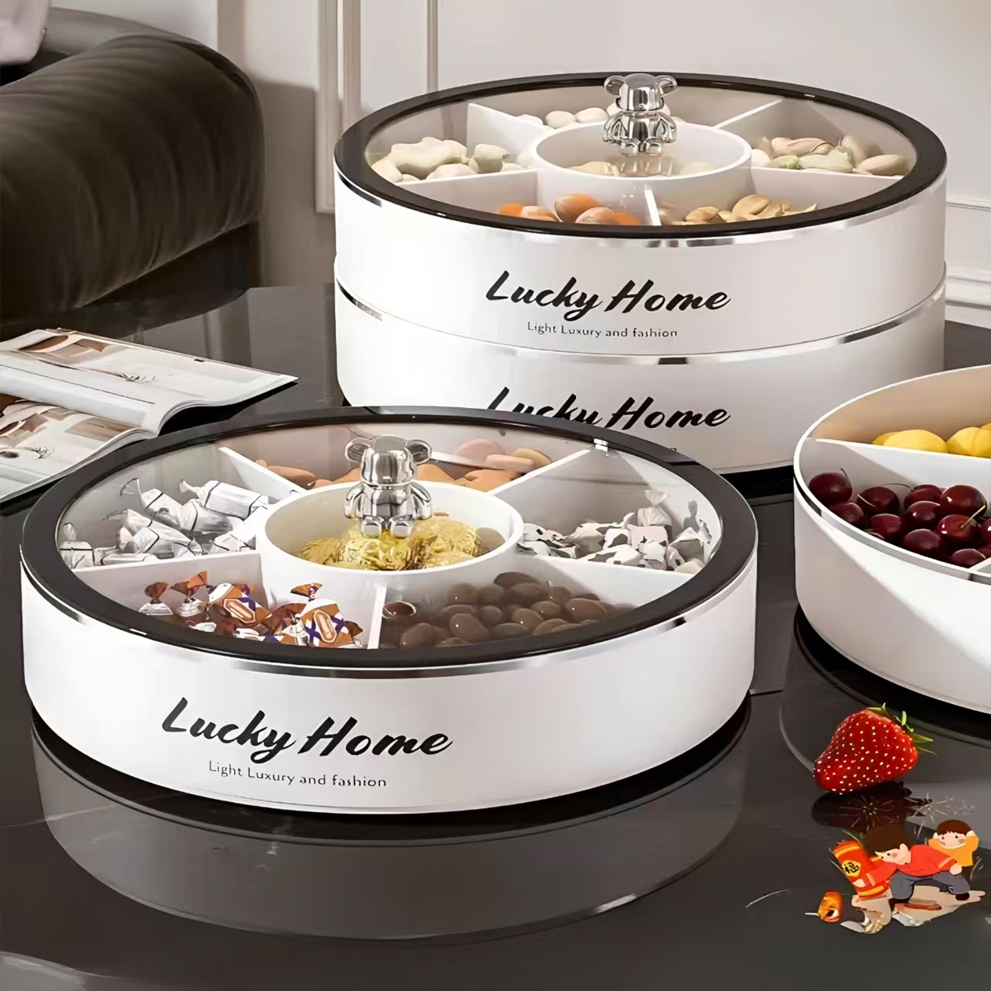 日本干果盘家用客厅茶几乔迁零食