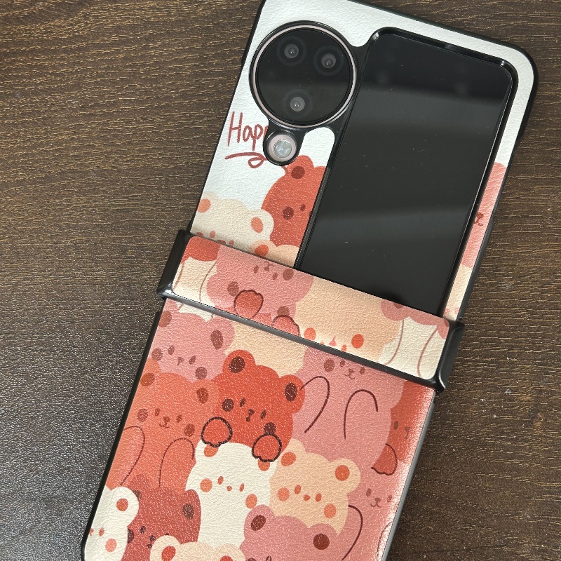 适用三星zflip4手机壳新款折叠屏w24Flip保护套OPPOFindN3Flip龙年华为P50pocket男女pocket2 vvoXflip可爱