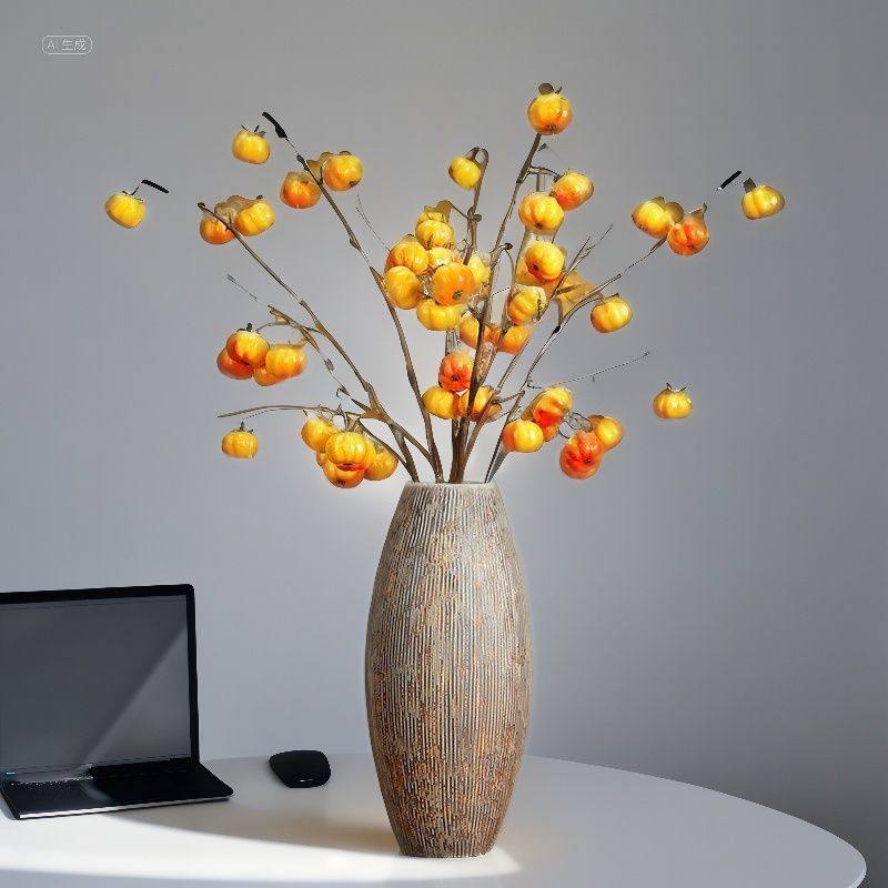 小南瓜假花仿真花餐桌玄