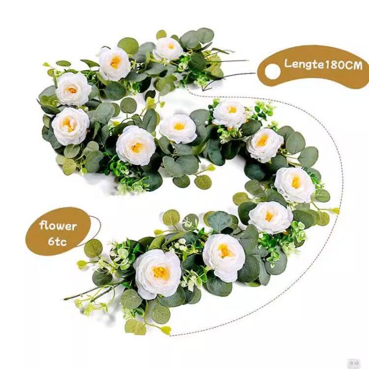 墙面挂饰仿真绿植尤加利藤条家居装饰空调管子遮丑桉藤蔓绿色植物