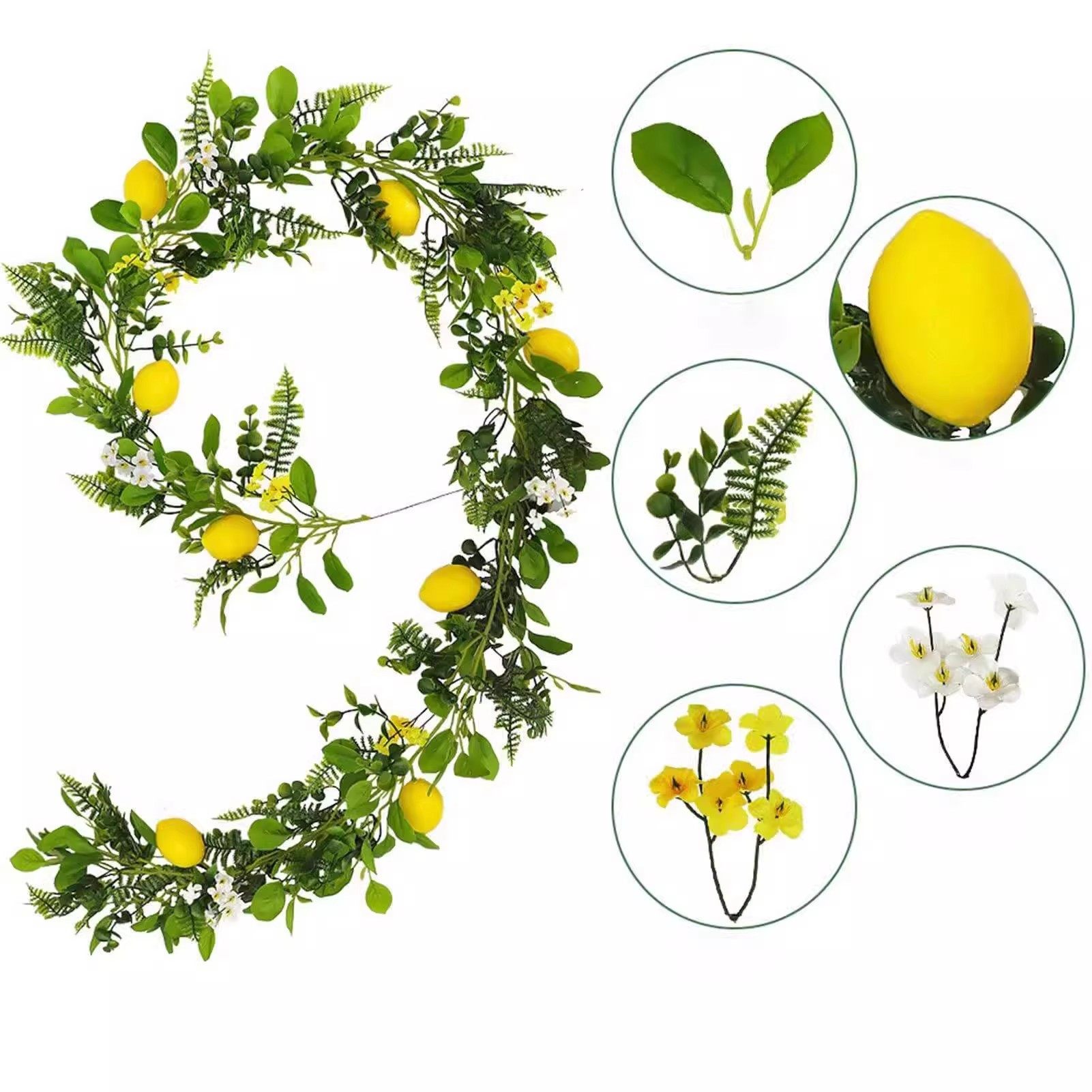 仿真柠檬藤条装饰水果店植物门头管道美化遮挡超市室外墙面道具,鲜花速递/花卉仿真/绿植园艺,仿真绿植,淘宝优惠券,粉丝福利购,淘宝优惠卷