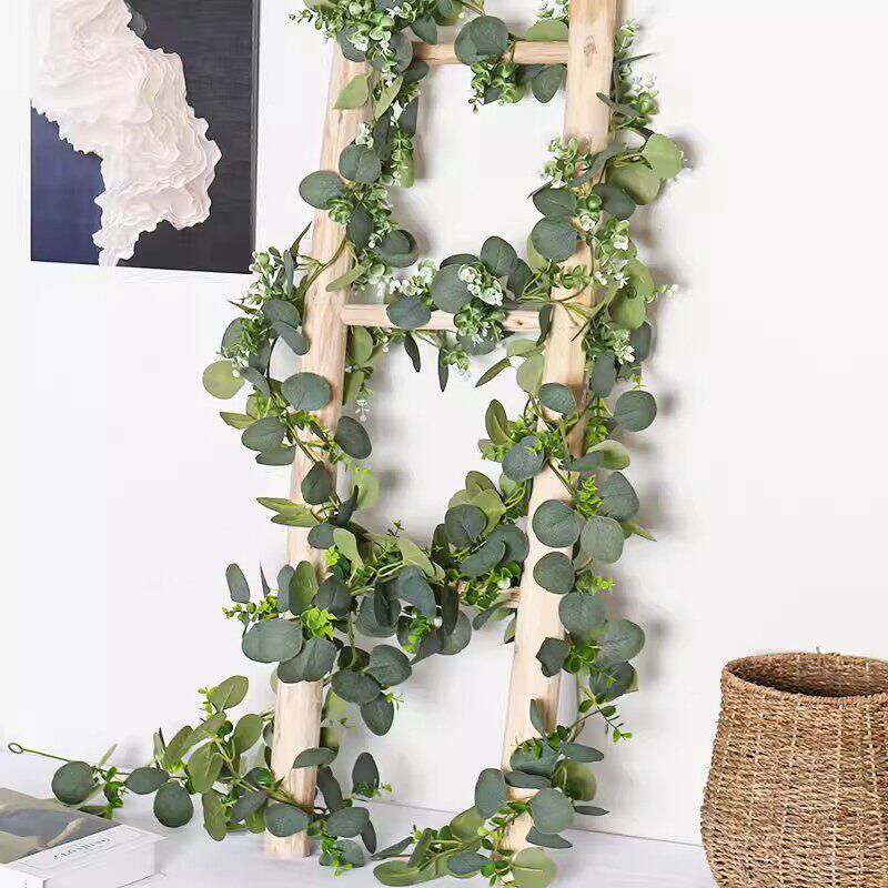 仿真绿植尤加利藤条水管遮挡装饰花藤墙面空调管子遮丑绿色植物