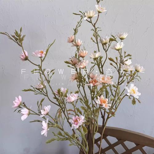 仿真小雏菊秋色复古野菊花仿真多头菊花野菊家居装饰拍照道具摆件