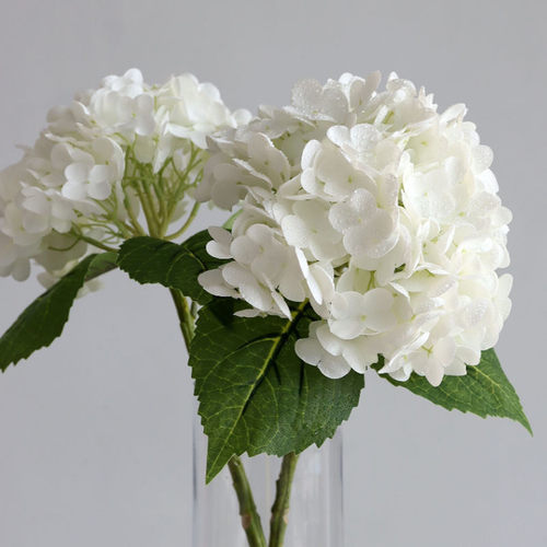 浅色系手感保湿仿生绣球花仿真花客厅餐桌花摆花高端花瓶摆件假花