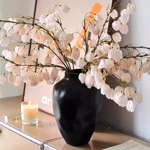轻奢高级感栾树果灯笼果仿真花装饰客厅高端餐桌摆件假花摆设仿生