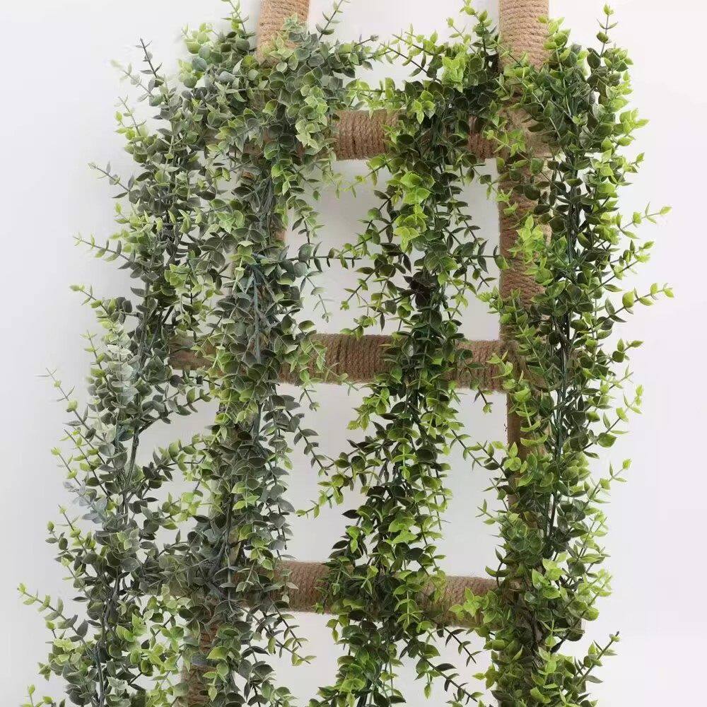 墙面挂饰仿真绿植尤加利藤条家居遮丑装饰藤蔓绿色植物悬挂绿叶