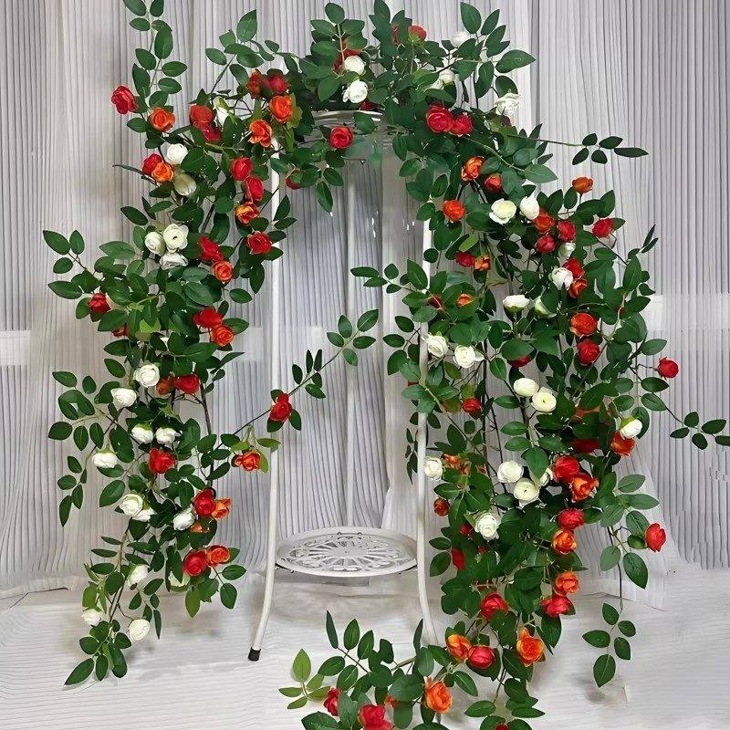 高档仿真玫瑰花藤塑料藤条假花藤蔓植物空调管道装饰遮挡美化花墙,鲜花速递/花卉仿真/绿植园艺,仿真花,淘宝优惠券,粉丝福利购,淘宝优惠卷