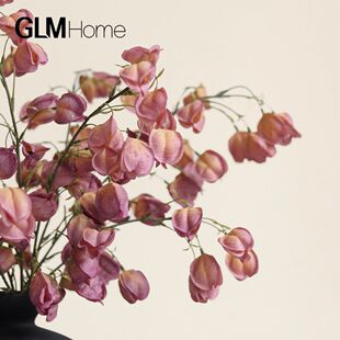 高级感逼真灯笼果仿真花假花摆设栾树枝干花客厅插花摆件新年装饰