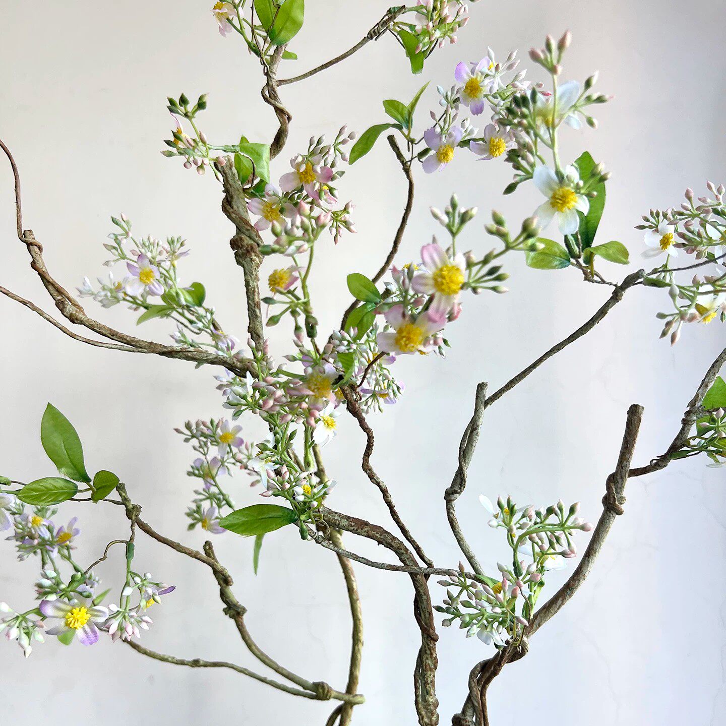 仿真粉色小清新菊藤树枝室内家居电视柜海棠花假花树枝插花配材