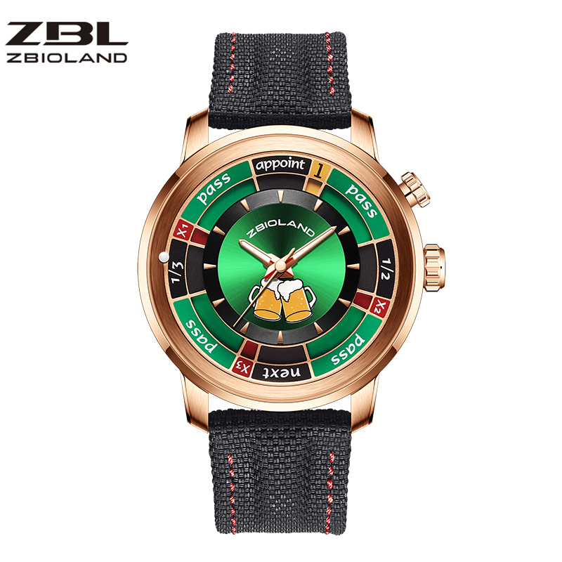 珍宝莱ZBIOLAND-ZBL1016轮盘机械手表男士时尚潮流自动机械腕表