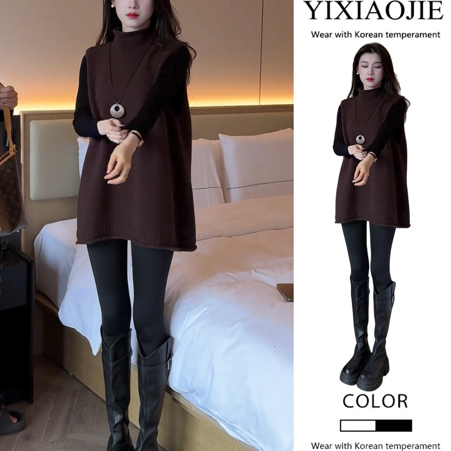 秋冬新款休闲慵懒时尚百搭修身显瘦上衣+高领马甲+打底裤三件套,女装/女士精品,时尚套装,淘宝优惠券,粉丝福利购,淘宝优惠卷