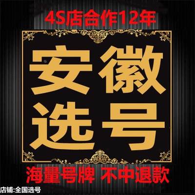 合肥阜阳滁州马鞍山六安芜湖宿州蚌埠12123自编车牌占用号码选号