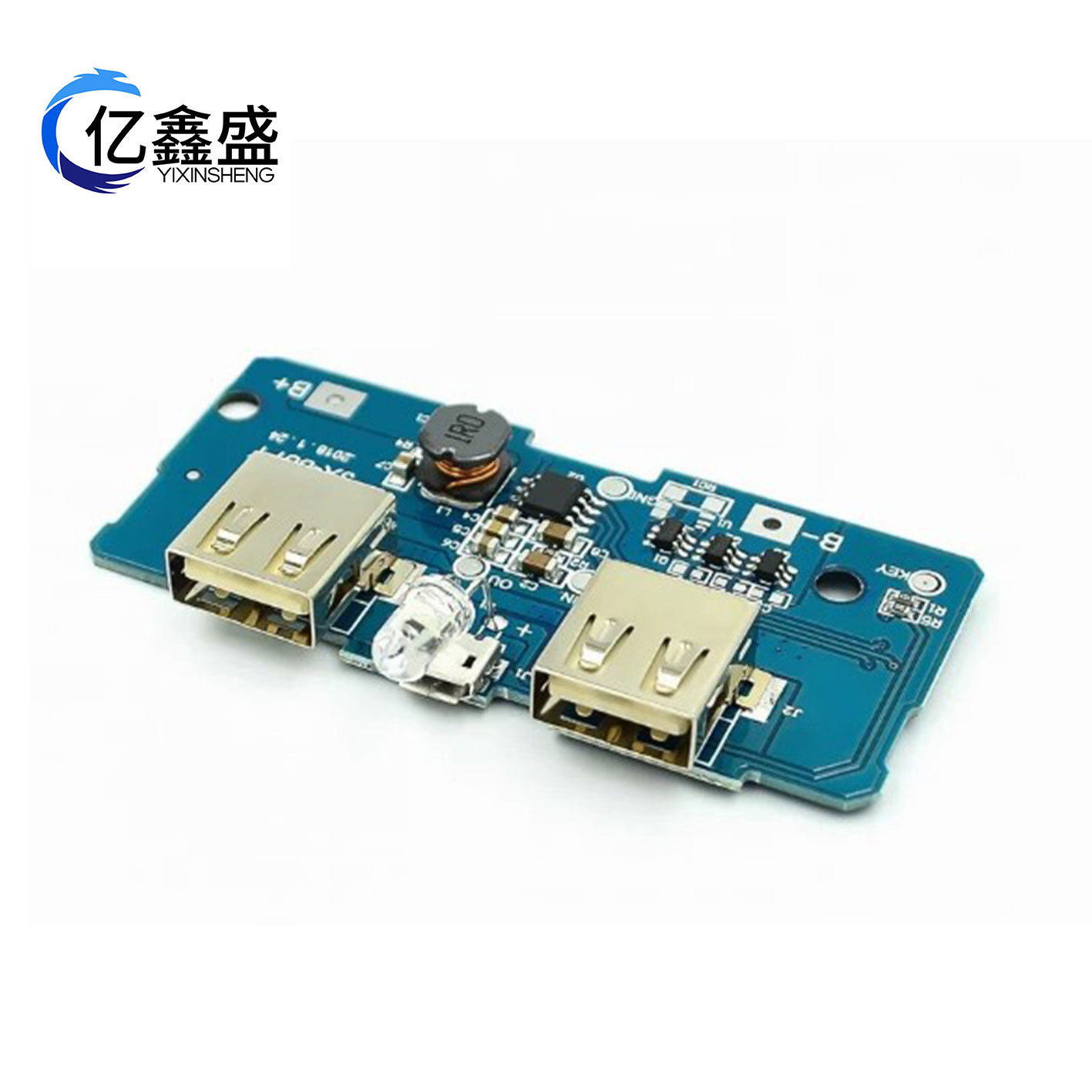 18650电池3.7V转5V2A升压模块 DIY充电宝/移动电源主板/电路板