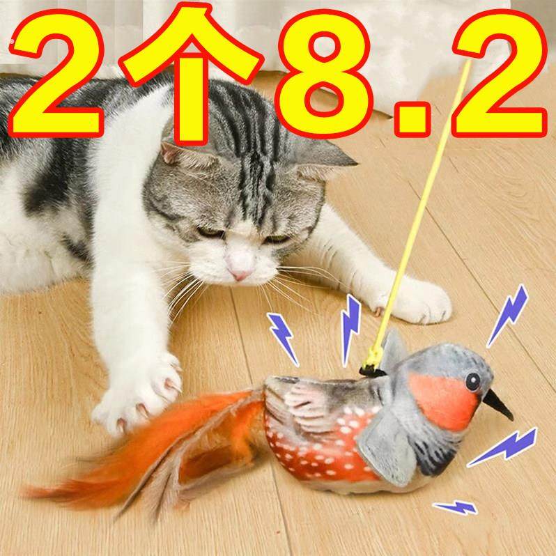 猫咪玩具逗猫棒仿真会叫小鸟玩具羽毛自嗨解闷神器耐抓咬宠物用品,宠物/宠物食品及用品,逗猫棒,淘宝优惠券,粉丝福利购,淘宝优惠卷