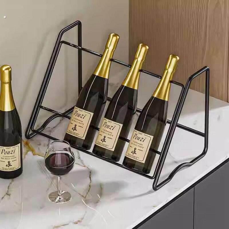 轻奢红酒摆件酒柜家用客厅斜放葡萄酒展示架装饰创意置物架酒架子