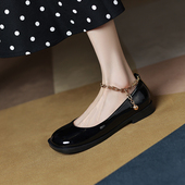 2025年春秋平底小香风晚晚风法式 子 玛丽珍复古鞋 单鞋 女奶奶小皮鞋