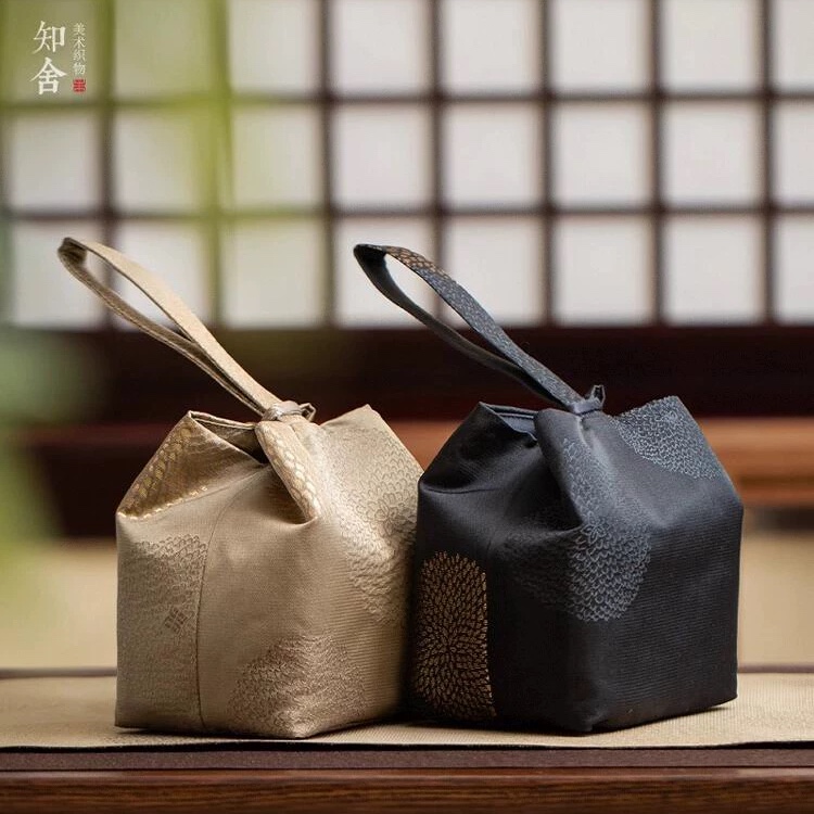 知舍新中式壶袋茶壶茶杯高档旅行袋茶事包户外茶具收纳包归鸿