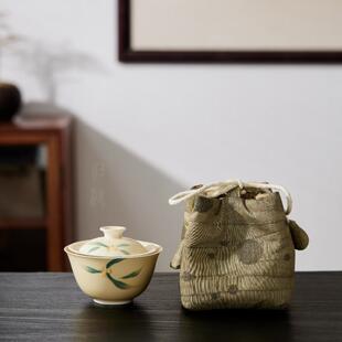 归鸿桂花宝宝叠叠乐盖碗套装便携旅行功夫茶具家用高档泡茶碗牧渔