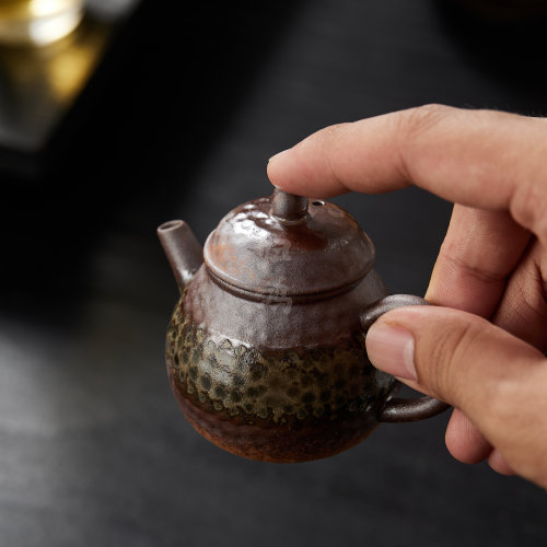归鸿手工泡茶家用茶壶迷你小壶清水柴烧过滤泡茶壶敦煌文创手抓壶