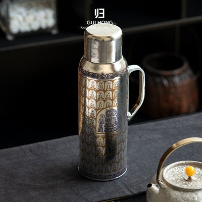 归鸿佛窟流光纯钛保温壶新中式禅意焖茶壶家用办公户外焖茶神器