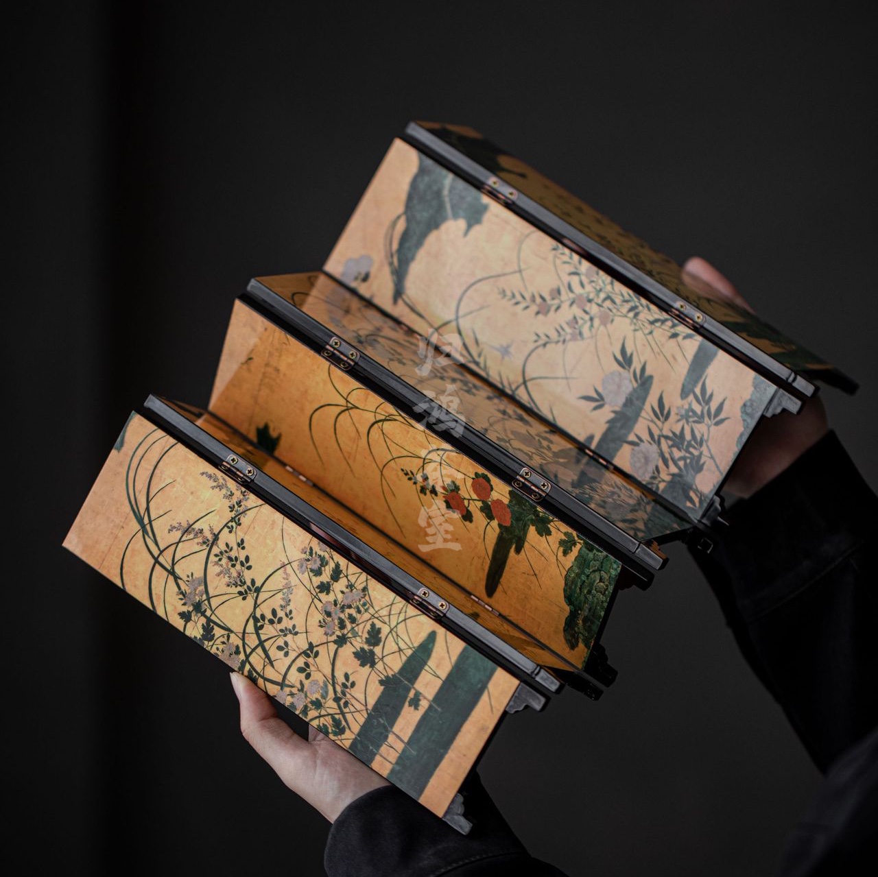 归鸿 梵汝新中式桌面小屏风茶桌摆件精品生日送礼壶承茶席干泡台